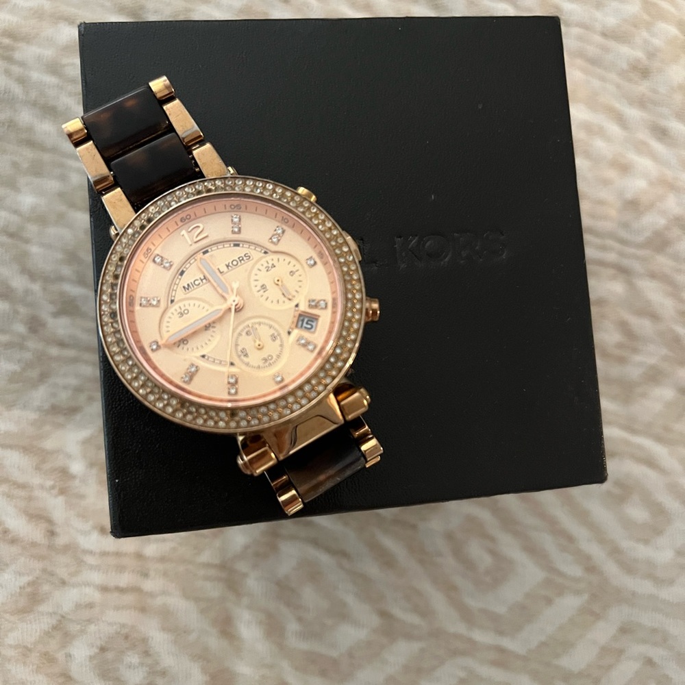 Women’s tortoise Michael Kors watch
